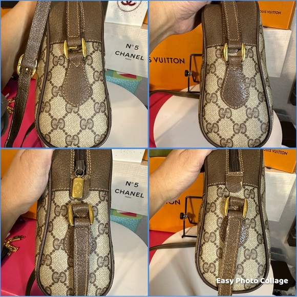 ✅FINAL SALE! Authentic Gucci Sherry GG PVC Leather Crossbody Bag - Picture 7 of 12